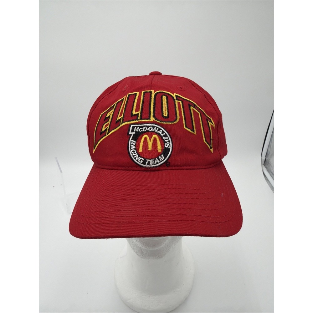 VINTAGE NASCAR 1999 Cap‎ Snapback Bill Elliott 94 McDonald's Racing Adjustable